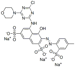 CAS 登录号：72927-92-5， (3Z)-5-[(4-氯-6-吗啉-4-基-1,3,5-三嗪-2-基)氨基]-3-[(4-甲基-2-磺酸苯基)亚肼基]-4-氧代萘-2,7-二磺酸三钠