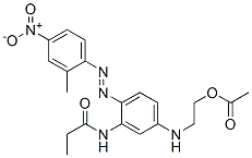 CAS 登录号：72987-38-3， N-[5-[[2-(乙酰氧基)乙基]氨基]-2-[(2-甲基-4-硝基苯基)偶氮]苯基]丙酰胺