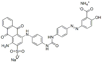 CAS#: 73019-05-3, Ammoniumsodium 5-[[4-[[[[4-[(4-Amino-9,10-Dihydro-9,10-Dioxo-3-Sulphonato-1-Anthryl)Amino]Phenyl]Amino]Carbonyl]Amino]Phenyl]Azo]Salicylate