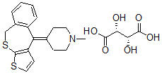 CAS#: 73035-29-7, (2R,3R)-2,3-Dihydroxybutanedioic Acid; 1-Methyl-4-(5H-Thieno[2,3-c][2]Benzothiepin-10-Ylidene)Piperidine