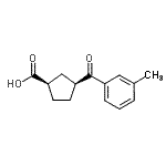 CAS 登录号：732252-04-9， (1R,3S)-3-(3-甲基苯甲酰)环戊烷羧酸