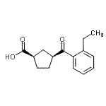 CAS 登录号：732252-49-2， (1R,3S)-3-(2-乙基苯甲酰)环戊烷羧酸