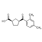 CAS 登录号：732252-98-1， (1R,3S)-3-(2,4-二甲基苯甲酰)环戊烷羧酸