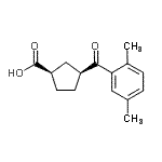 CAS#: 732253-05-3, (1R,3S)-3-(2,5-Dimethylbenzoyl)cyclopentanecarboxylic acid