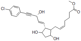 CAS 登录号：73285-85-5， (Z)-7-[(2R)-2-[(E,3R)-5-(4-氯苯基)-3-羟基戊-1-烯-4-炔基]-3,5-二羟基环戊基]庚-5-烯酸甲酯