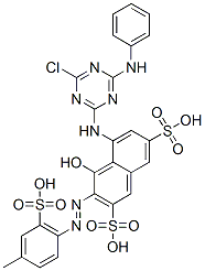 CAS#: 73287-61-3, (3Z)-5-[[4-Chloro-6-(Methyl-Phenylamino)-1,3,5-Triazin-2-Yl]Amino]-3-[(4-Methyl-2-Sulfophenyl)Hydrazinylidene]-4-Oxonaphthalene-2,7-Disulfonic Acid