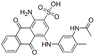 CAS 登录号：73309-50-9， 4-[(3-乙酰氨基-4-甲基苯基)氨基]-1-氨基-9,10-二氧代蒽-2-磺酸
