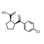 CAS 登录号：733740-14-2， (1R,2S)-2-(4-氯苯甲酰基)环戊烷羧酸