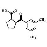 CAS 登录号：733740-22-2， (1R,2S)-2-(3,5-二甲基苯甲酰)环戊烷羧酸