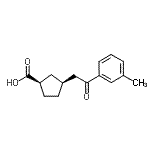 CAS#: 733740-25-5, (1R,3S)-3-[2-(3-Methylphenyl)-2-oxoethyl]cyclopentanecarboxylic acid