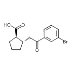 CAS#: 733740-61-9, (1R,2S)-2-[2-(3-Bromophenyl)-2-oxoethyl]cyclopentanecarboxylic acid