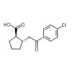 CAS 登录号：733740-64-2， (1R,2S)-2-[2-(4-氯苯基)-2-氧代乙基]环戊烷羧酸
