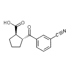 CAS 登录号：733740-86-8， (1R,2R)-2-(3-氰基苯甲酰基)环戊烷羧酸