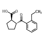 CAS#: 733740-93-7, (1R,2R)-2-(2-Ethylbenzoyl)cyclopentanecarboxylic acid