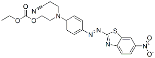 CAS 登录号：73384-65-3， 2-[(2-氰基乙基)[4-[(6-硝基苯并噻唑-2-基)偶氮]苯基]氨基]乙基乙基碳酸酯