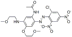 CAS#: 73384-71-1, N-[2-[(2-Chloro-4,6-Dinitrophenyl)Azo]-4-(2-Methoxyethoxy)-5-[(2-Methoxyethyl)Amino]Phenyl]Acetamide