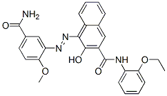 CAS 登录号：73384-83-5， 4-[[5-(氨基羰基)-2-甲氧基苯基]偶氮]-N-(2-乙氧基苯基)-3-羟基-2-萘甲酰胺