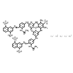 CAS 登录号：73398-38-6， 五钠3,3'-{(2,4,6-三甲基-5-磺酸-1,3-亚苯基)二[亚氨基(6-氯-1,3,5-三嗪-4,2-二基)亚氨基(2-乙酰氨基-4,1-亚苯基)-2,1-二氮烯二基]}二(1,5-萘二磺酸酯)
