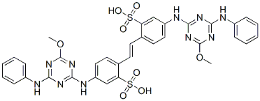 CAS#: 7342-13-4, 4,4'-Bis[(4-Anilino-6-Methoxy-1,3,5-Triazin-2-Yl)Amino]Stilbene-2,2'-Disulphonic Acid