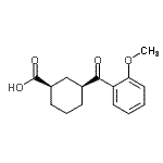 CAS 登录号：735269-71-3， (1R,3S)-3-(2-甲氧基苯甲酰基)环己烷羧酸