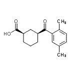 CAS#: 735269-84-8, (1R,3S)-3-(2,5-Dimethylbenzoyl)cyclohexanecarboxylic acid