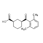 CAS 登录号：735269-85-9， (1R,3S)-3-(2,6-二甲基苯甲酰)环己烷羧酸