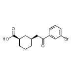 CAS#: 735275-14-6, (1R,3S)-3-[2-(3-Bromophenyl)-2-oxoethyl]cyclohexanecarboxylic acid