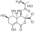 CAS 登录号：73543-68-7， N-[(3S,4S,4aS,5S,6S)-3-(二氯甲基)-1,5,6-三羟基-3-甲基-8-氧代-4a,5,6,7-四氢-4H-异苯并吡喃-4-基]-2-氨基丙酰胺盐酸盐