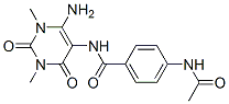 CAS 登录号：73623-32-2， 4-乙酰氨基-N-(4-氨基-1,3-二甲基-2,6-二氧代嘧啶-5-基)苯甲酰胺