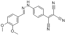 CAS 登录号：73664-54-7， 2-[4-[(2E)-2-[(3,4-二甲氧基苯基)亚甲基]肼基]苯基]乙烯-1,1,2-三甲腈
