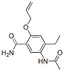 CAS 登录号：73664-64-9， 5-乙酰氨基-4-乙基-2-丙-2-烯氧基苯甲酰胺