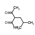 CAS 登录号：7372-55-6， 2-乙酰基-4-甲基戊烷酰胺