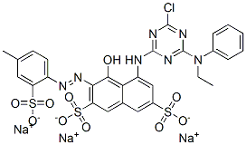 CAS#: 73816-74-7, Trisodium 5-[[4-Chloro-6-(Ethylphenylamino)-1,3,5-Triazin-2-Yl]Amino]-4-Hydroxy-3-[(4-Methyl-2-Sulphonatophenyl)Azo]Naphthalene-2,7-Disulphonate