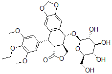 CAS#: 73839-73-3, (5R,5aR,8aR,9R)-5-(4-Ethoxy-3,5-Dimethoxy-Phenyl)-9-[(2R,3R,4S,5S,6R)-3,4,5-Trihydroxy-6-(Hydroxymethyl)Tetrahydropyran-2-Yl]Oxy-5a,8,8a,9-Tetrahydro-5H-Isobenzofurano[6,5-f][1,3]Benzodioxol-6-One