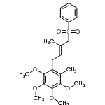 CAS#: 73875-21-5, 1,2,3,4-Tetramethoxy-5-methyl-6-[(2E)-3-methyl-4-(phenylsulfonyl)-2-buten-1-yl]benzene