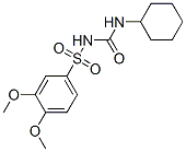 CAS 登录号:73953-73-8, 1-环己基-3-(3,4-二甲氧基苯基)磺酰基脲