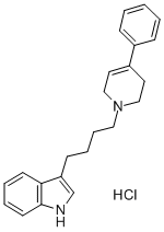 CAS 登录号：73966-59-3， 3-(4-(4-苯基-1,2,3,6-四氢-1-吡啶基)丁基)吲哚盐酸盐