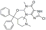 CAS#: 73986-43-3, 8-Chloro-1,3-Dimethyl-2-[(1-Methylpiperidin-4-Yl)-Di(Phenyl)Methoxy]-2,7-Dihydropurin-6-One