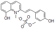 CAS 登录号:73987-47-0, 8-羟基-2-(对羟基苯乙烯基)-1-甲基喹啉鎓硫酸甲酯盐