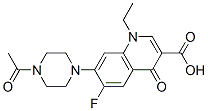 CAS 登录号:74011-56-6, 7-(4-乙酰基哌嗪-1-基)-1-乙基-6-氟-4-氧代喹啉-3-羧酸酯