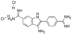 CAS 登录号:74027-82-0, 3-氨基-2-(4-甲脒基苯基)-1H-吲哚-6-甲脒二盐酸盐