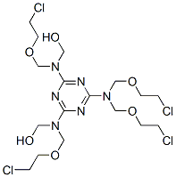 CAS#: 74037-61-9, [[4-(Bis(2-Chloroethoxymethyl)Amino)-6-(2-Chloroethoxymethyl-(Hydroxymethyl)Amino)-1,3,5-Triazin-2-Yl]-(2-Chloroethoxymethyl)Amino]Methanol