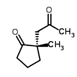 CAS 登录号：740816-35-7， (2S)-2-甲基-2-(2-氧代丙基)环戊酮