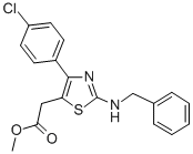CAS 登录号：74241-23-9， 2-[4-(4-氯苯基)-2-(苯基甲基氨基)-1,3-噻唑-5-基]乙酸甲酯