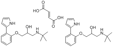 CAS#: 74303-06-3, 1-((1,1-dimethylethyl)amino)-3-(2-(1H-pyrrol-2-yl)phenoxy)-2-Propanol (E)-2-butenedioate (2:1) (salt)