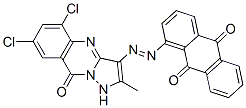 CAS 登录号：74336-60-0， 1-[(2E)-2-(5,7-二氯-2-甲基-9-氧代吡唑并[5,1-b]喹唑啉-3-亚基)肼基]蒽-9,10-二酮