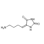 CAS 登录号：743388-41-2， (5E)-5-(4-氨基丁基亚基)-2,4-咪唑烷二酮