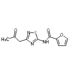 CAS 登录号：743472-93-7， N-[3-(2-氧代丙基)-1,2,4-噻二唑-5-基]-2-糠酰胺