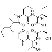 CAS#: 74504-50-0, 12-Butan-2-Yl-19-Butyl-6-(1-Hydroxyethyl)-9-(Hydroxymethyl)-16,18-Dimethyl-15-(2-Methylpropyl)-1-Oxa-4,7,10,13,16-Pentazacyclononadecane-2,5,8,11,14,17-Hexone