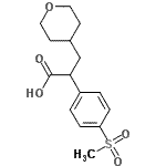 CAS 登录号：745053-22-9， 2-(4-甲基磺酰基苯基)-3-四氢吡喃-4-基-丙酸